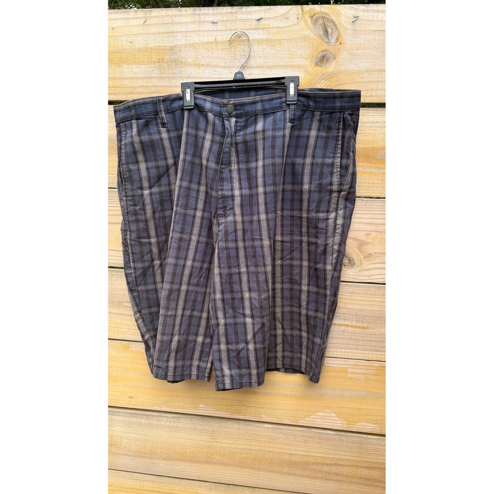 Genuine Dickies Mens Blue Plaid Utility Shorts Size 42 GR780NA Workwear Skate